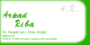 arpad riba business card
